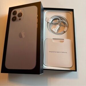 Apple iPhone 13 Pro Max Sierra Blue EMPTY BOX w Charging Cable BOX ONLY NO PHONE